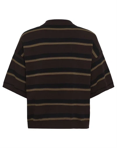 Gestuz - GZTaia Polo Pullover - Molé/Black/Military Olive